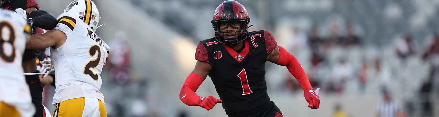 College athlete on the field